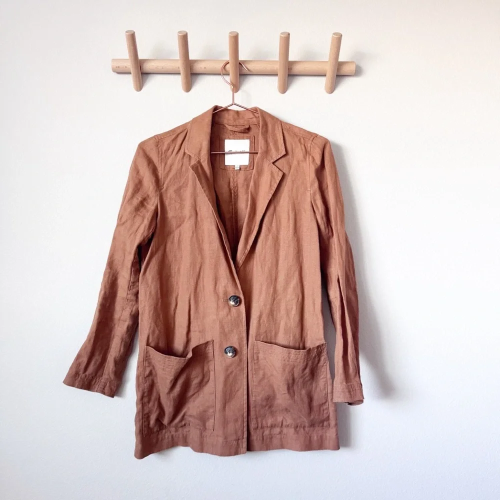 Madewell Linen Dorset Tan Blazer - Picture 4 of 14